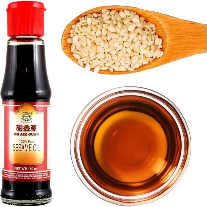Olej Sezamowy z Prażonych Ziaren Sezamu 150ml Czysty Smak OH AIK GUAN