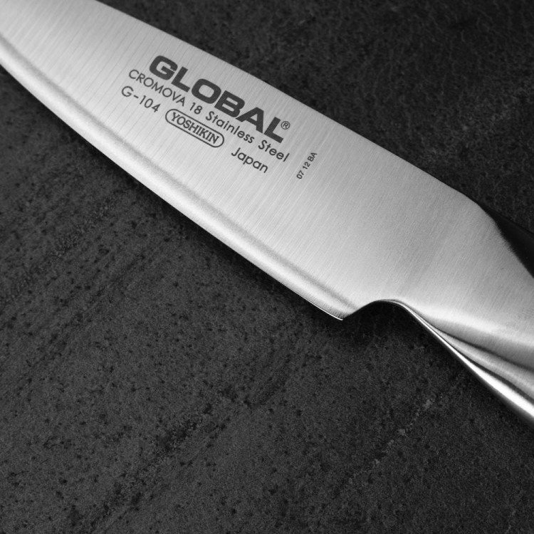 Global Japoński Ostry Nóż Kuchenny Do Obierania Owoców i Warzyw 56-58 HRC 10cm G-104