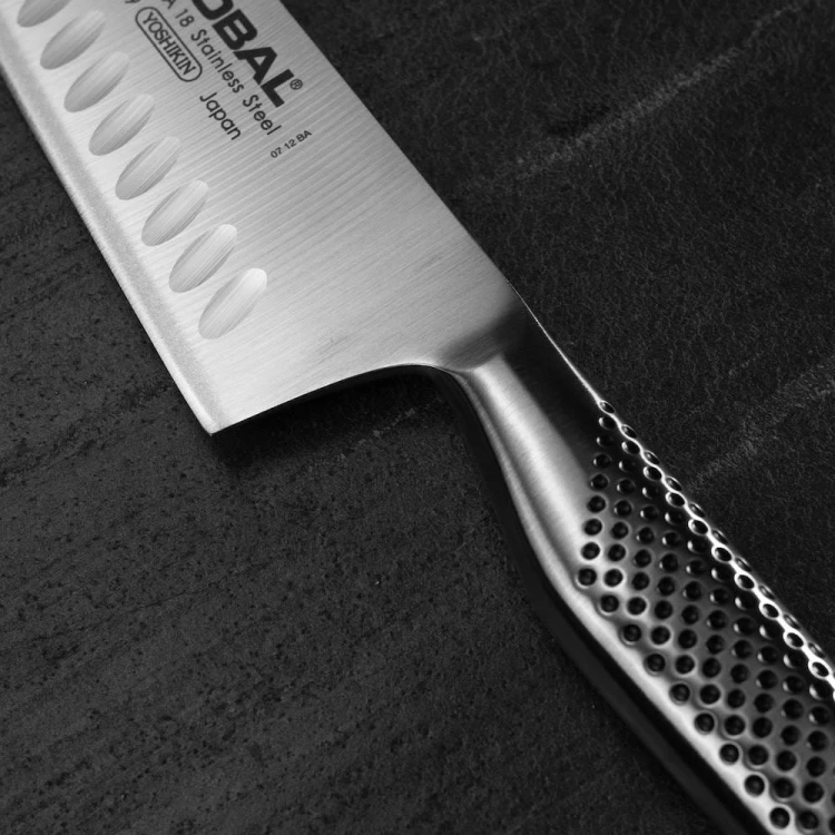 Global Japoński Nóż w Stylu Europejskim Szefa Kuchni Żłobiony 20,5cm GF-99