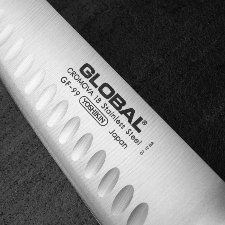 Global Japoński Nóż w Stylu Europejskim Szefa Kuchni Żłobiony 20,5cm GF-99