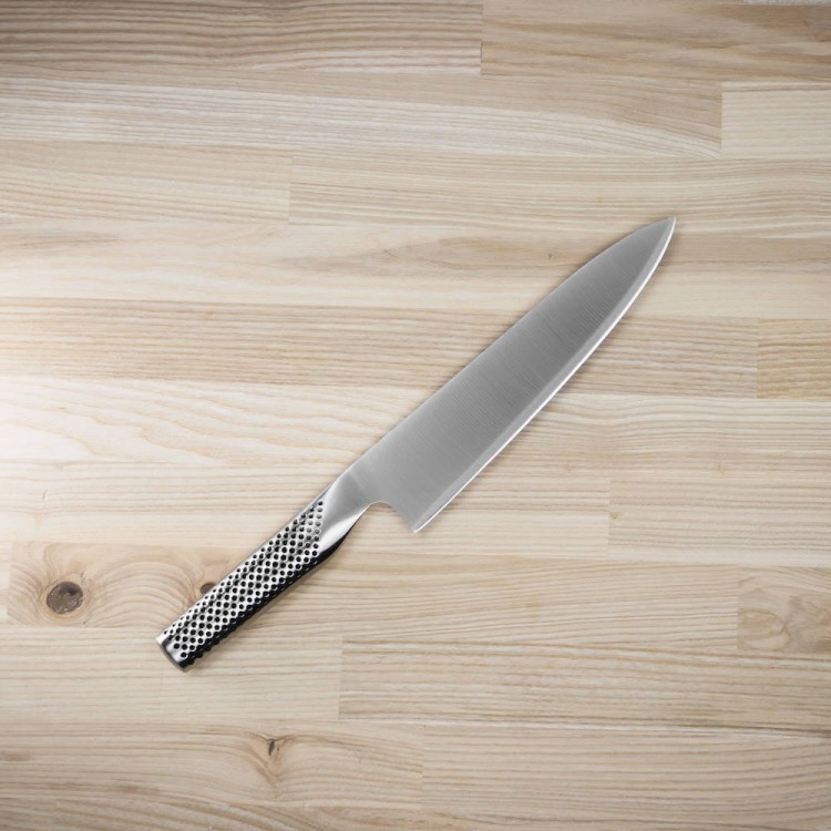 Global Japoński Zestaw Starter Nóż Szefa Kuchni G-2 i Ostrzałka Noży 220/BR