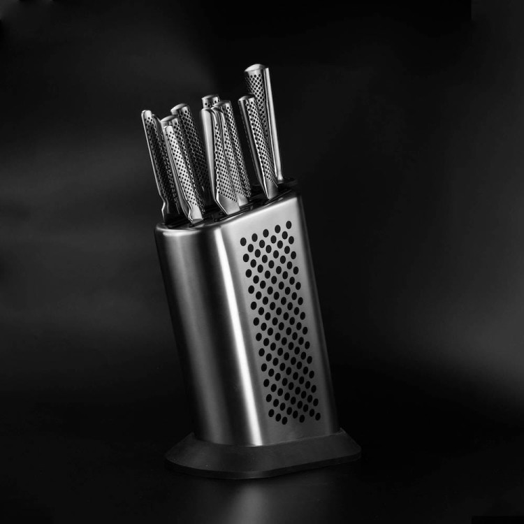 Global Zestaw Noży w Gładkim Bloku w Kropki 11 Częściowy