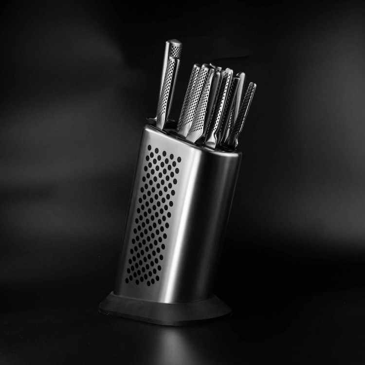 Global Zestaw Noży w Gładkim Bloku w Kropki 11 Częściowy