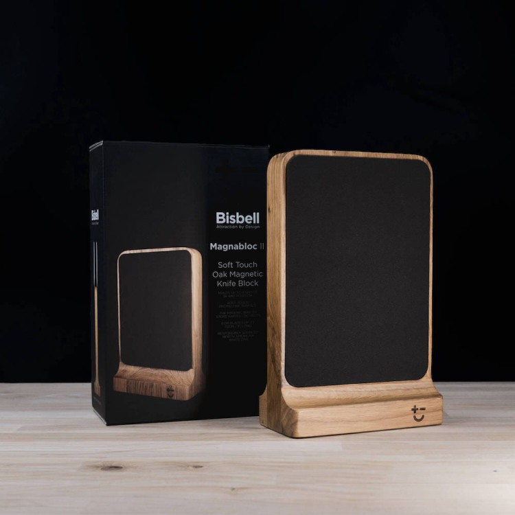 BISBELL Drewniany Blok Magnetyczny Dąb Dębowy Na Noże Soft Touch