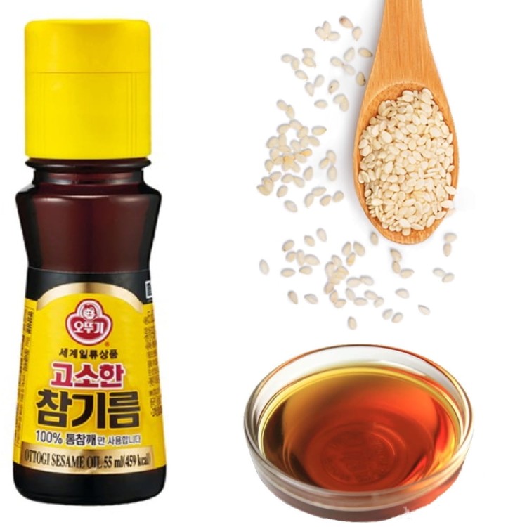Koreański Olej Sezamowy z Prażonych Ziaren 55ml Pure Sesame Oil OTTOGI