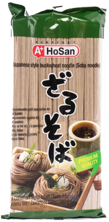 Koreański Makaron SOBA Brązowy Gryczany Do Zupy i Stir Fry Porcjowany 300g A+ HOSAN