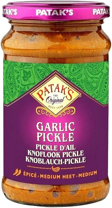 Indyjski Marynowany Średnio Ostry Czosnek Pasta GARLIC MED HOT 300g PATAKS