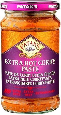 Indyjska Pasta Madras Curry Bardzo Ostra Extra Hot MADRAS 283g PATAKS