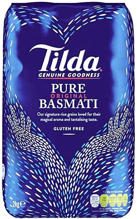 Indyjski Ryż BASMATI Czysty Bezglutenowy Naturalny Rice 2kg 2000g TILDA