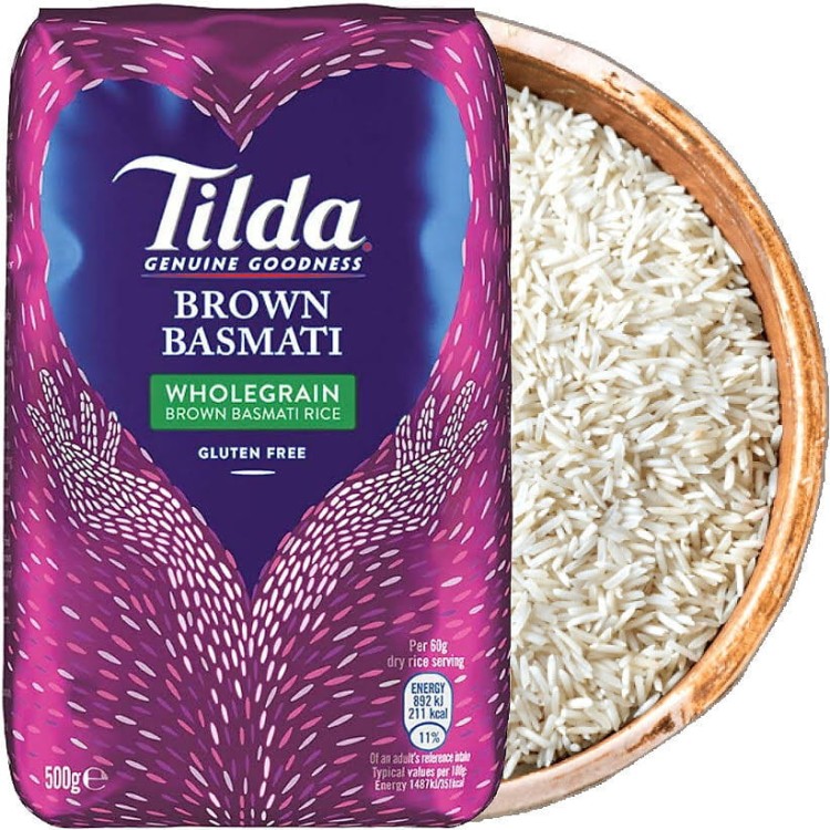 Indyjski Ryż Brązowy BASMATI Pełnoziarnisty Bezglutenowy Natural 500g TILDA