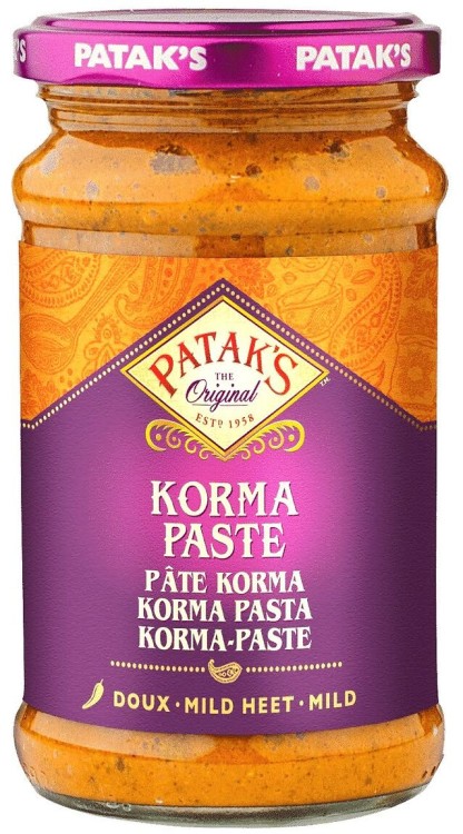 Indyjska Pasta Curry KORMA Łagodna Indie Mild Curry Paste 290g PATAKS