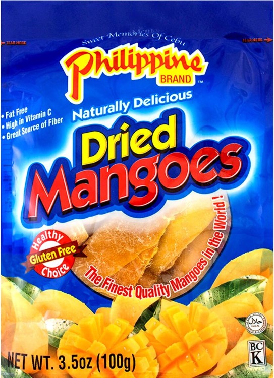 Filipińskie Suszone Mango Naturalna Zdrowa Przekąska 100g PHILIPPINE BRAND