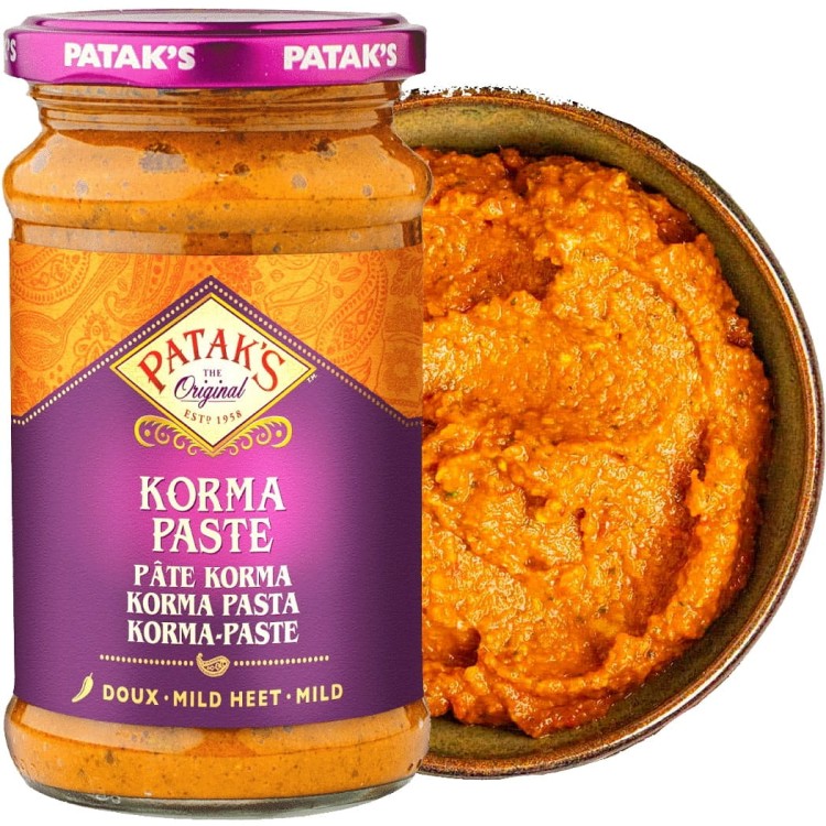 Indyjska Pasta Curry KORMA Łagodna Indie Mild Curry Paste 290g PATAKS
