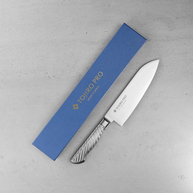 Tojiro Pro Western VG-10 Japoński Nóż Kuchenny Santoku Do Warzyw 60HRC 17cm