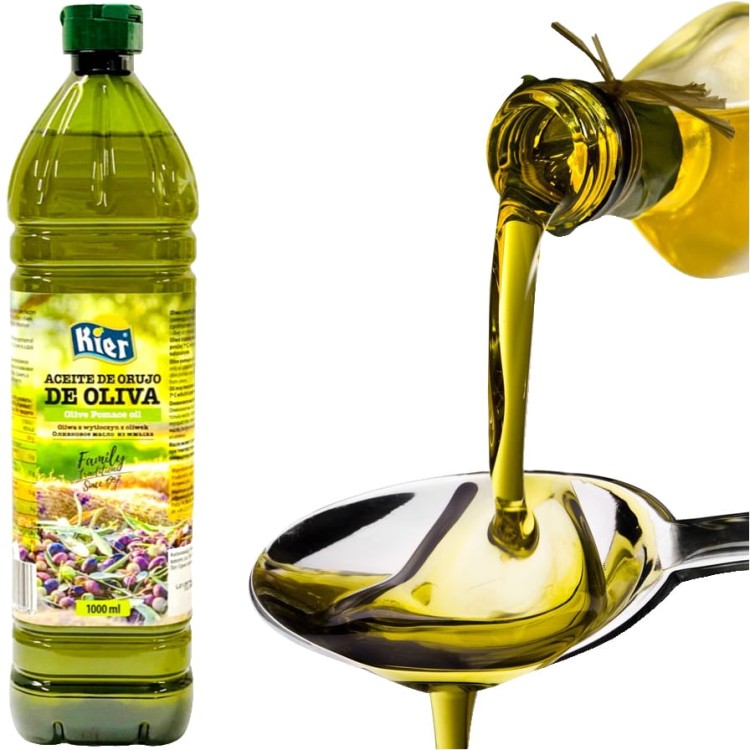 Oliwa z Tłoczonych Oliwek Pomace Orujo Olive Oil Virgin 1L 1000ml KIER