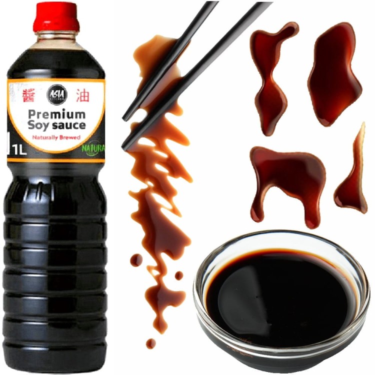 Chiński Sos Sojowy Do Sushi PREMIUM Naturalnie Ważony 1000ml ASIA KITCHEN