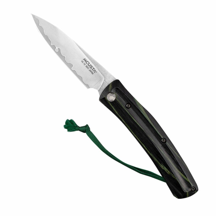 Mcusta Friction Folder Czarno-Zielony VG-10 Japoński Nóż Składany 7,5cm