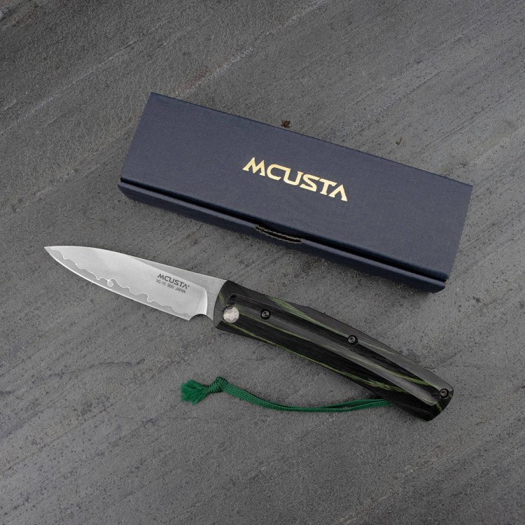 Mcusta Friction Folder Czarno-Zielony VG-10 Japoński Nóż Składany 7,5cm