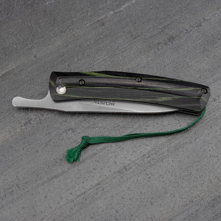 Mcusta Friction Folder Czarno-Zielony VG-10 Japoński Nóż Składany 7,5cm