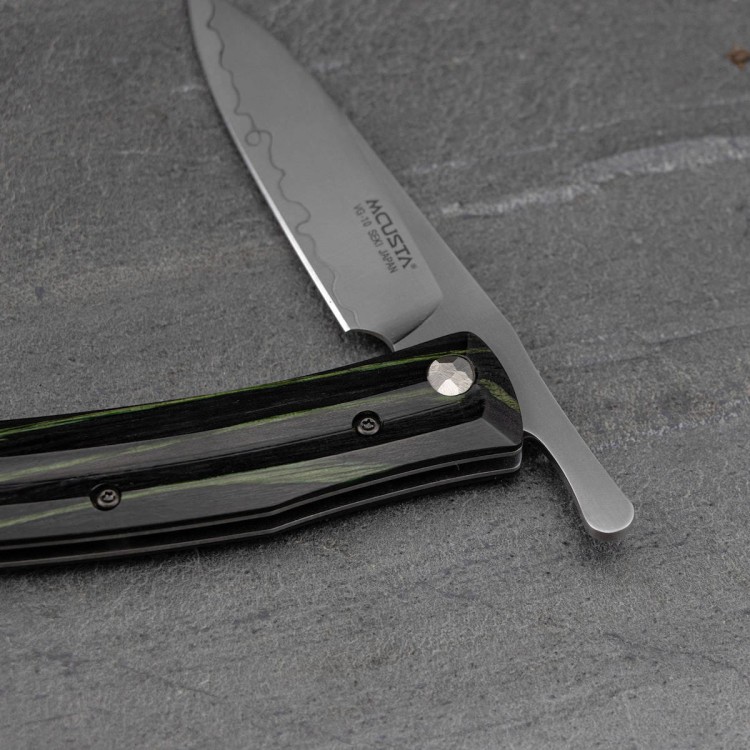 Mcusta Friction Folder Czarno-Zielony VG-10 Japoński Nóż Składany 7,5cm