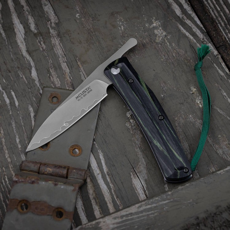 Mcusta Friction Folder Czarno-Zielony VG-10 Japoński Nóż Składany 7,5cm
