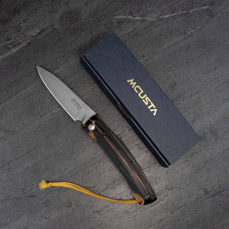 Mcusta Friction Folder Czarno-Żółty VG-10 Japoński Nóż Składany 7,5cm