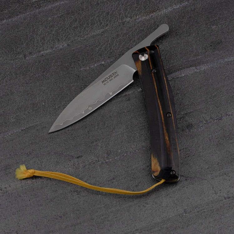 Mcusta Friction Folder Czarno-Żółty VG-10 Japoński Nóż Składany 7,5cm