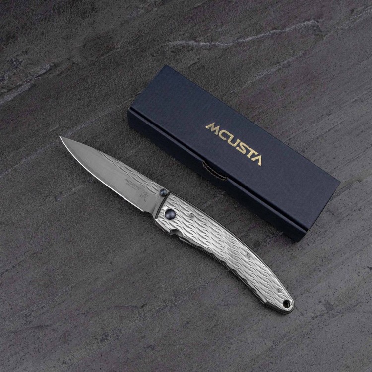 Mcusta Nami VG-10 Damascus Japoński Nóż Składany 8,5cm