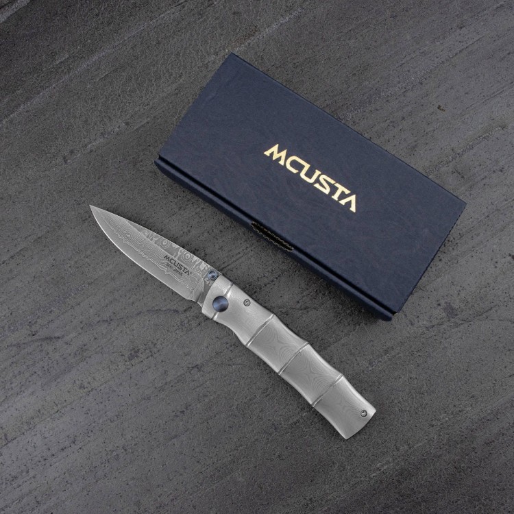 Mcusta Shinra Take Damascus VG-10 Japoński Nóż Składany 6,5cm