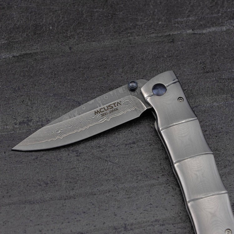 Mcusta Shinra Take Damascus VG-10 Japoński Nóż Składany 6,5cm