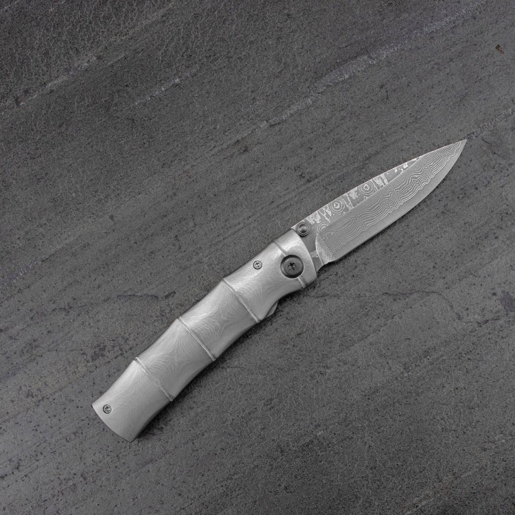 Mcusta Shinra Take Damascus VG-10 Japoński Nóż Składany 6,5cm