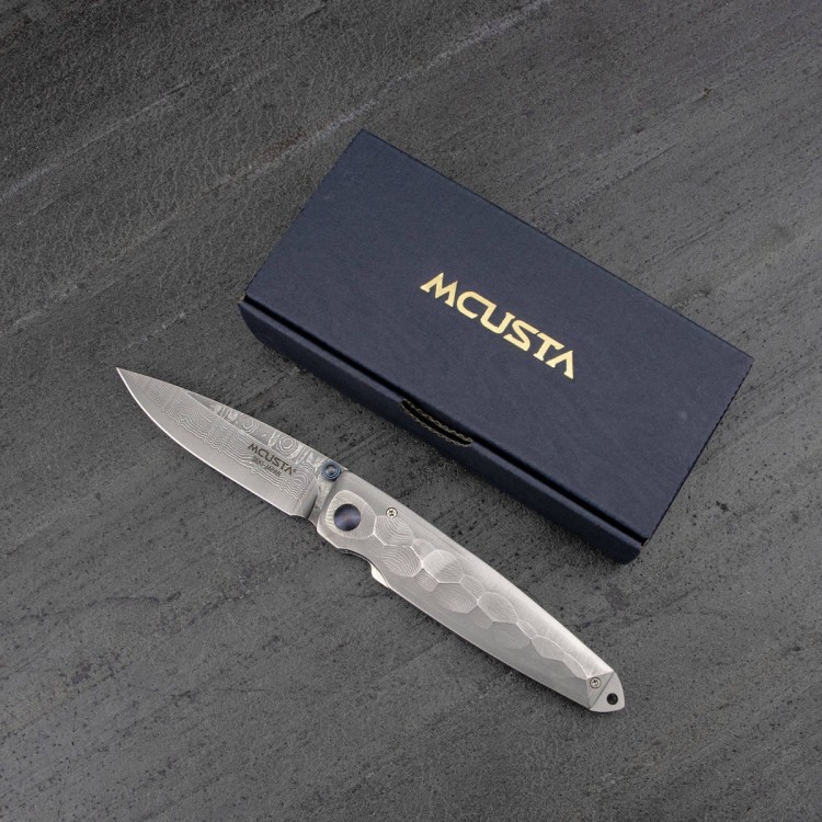 Mcusta Zanmai Shinra Tsuchi Damascus VG10 Japoński Ostry Nóż Składany 6,5cm