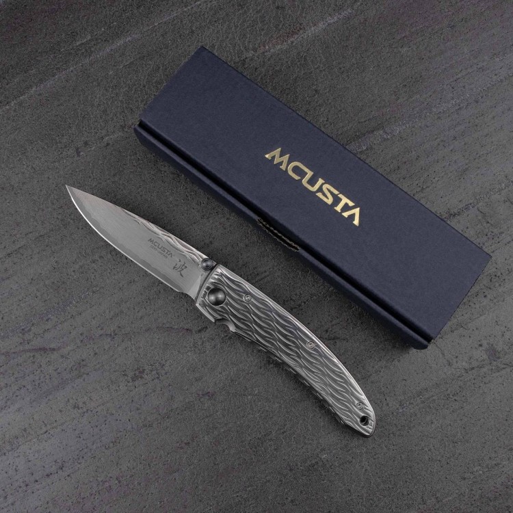Mcusta Nami Small Damascus VG-10 Japoński Nóż Składany 7cm