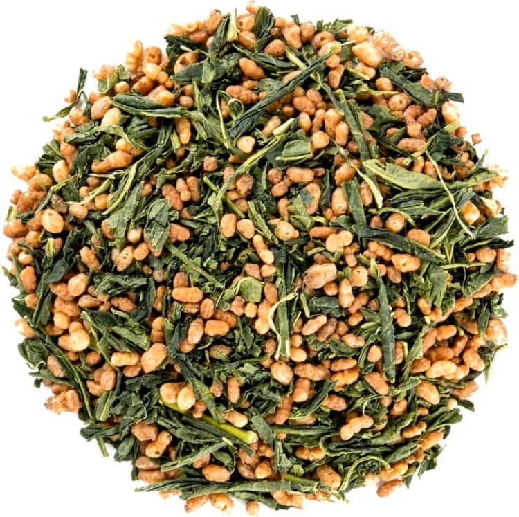 Herbata Zielona Liściasta Genmaicha Japan Style Mieszanka z Brązowym Ryżem 50g SKWORCU
