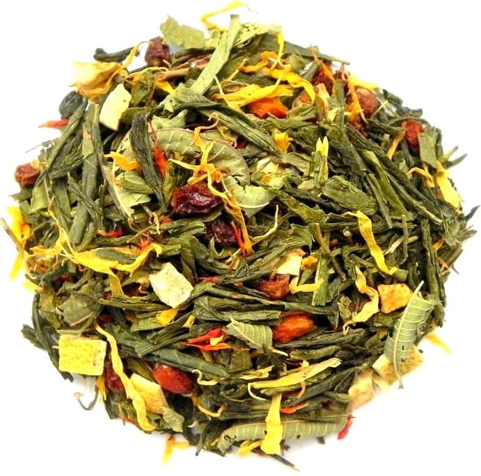 Zielona Herbata Sencha Liściasta Aloesowa Moc Aloesu Rokitnik Cytryna 50g SKWORCU