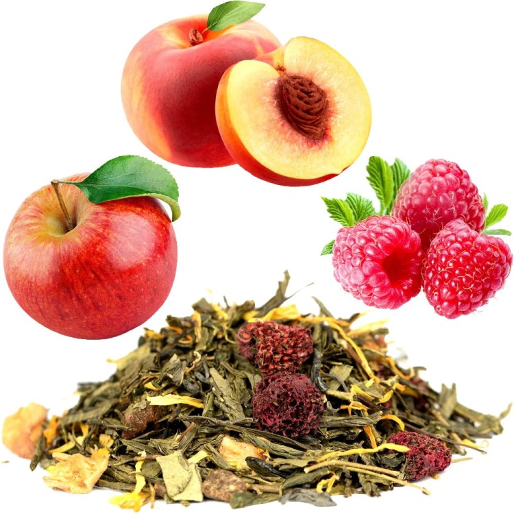 Herbata Liściasta Zielona Mieszanka Sencha Chun Mee z Owocami Mona Lisa 50g SKWORCU