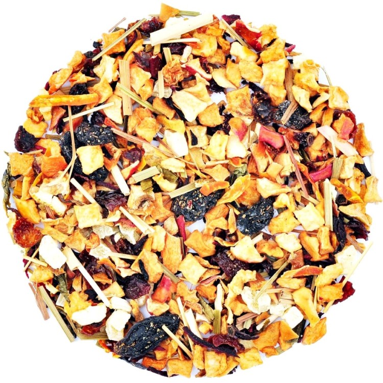 Herbata Cytrusowa Owocowa Naturalna Ice Tea Jabłko Hibiscus Róża Ananas 50g SKWORCU