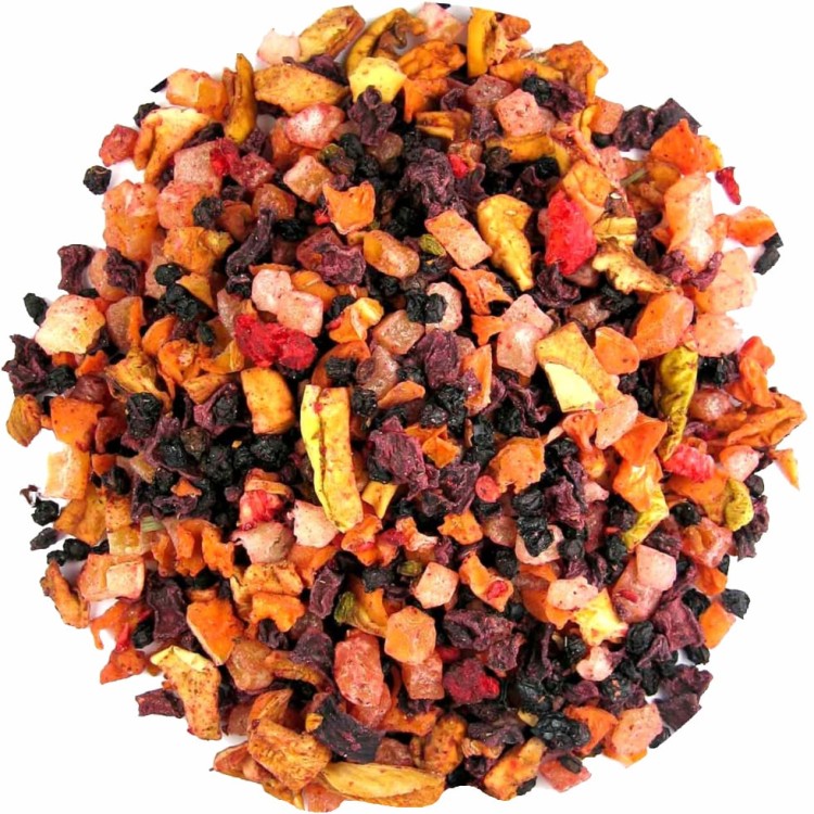 Herbata Owocowa Liściasta Miód Malina Jabłko Dzika Róża Aronia Jeżyny 50g SKWORCU