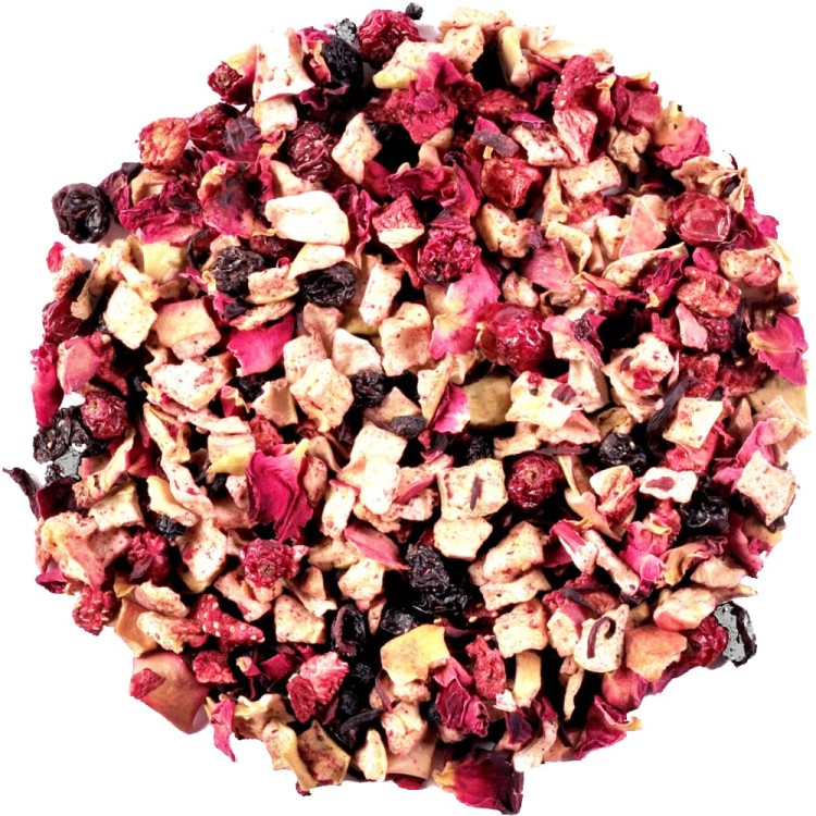 Herbata Owocowa Różana Liściasta Hibiscus Płatki i Pączki Róży Aloes 50g SKWORCU