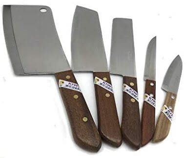 Długi Ostry Nóż Do Mięsa Mała Maczeta Stal Nierdzewna 32,5cm KIWI