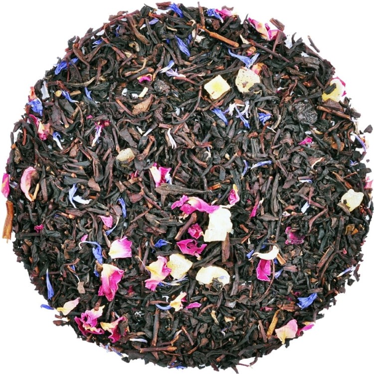 Herbata Czarna Liściasta Rajski Ogród Egzotyczna Owocowa Mieszanka 50g SKWORCU