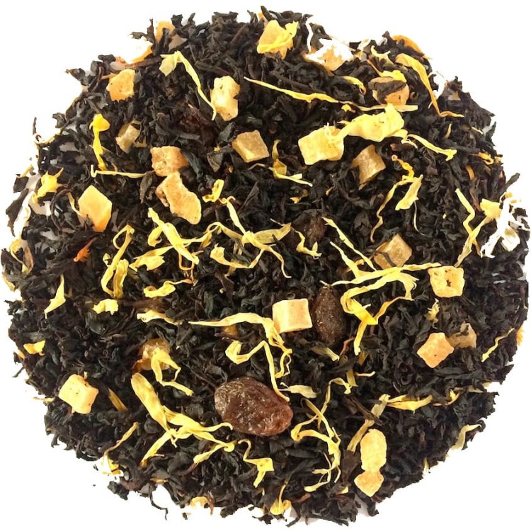 Aromatyczna Czarna Herbata Hawajski Koktail z Owocami Egzotyczny Smak 50g SKWORCU