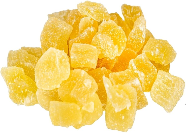 Ananas Kandyzowany Słodki Naturalny Jasne Kostki Kostka w Cukrze 200g SKWORCU