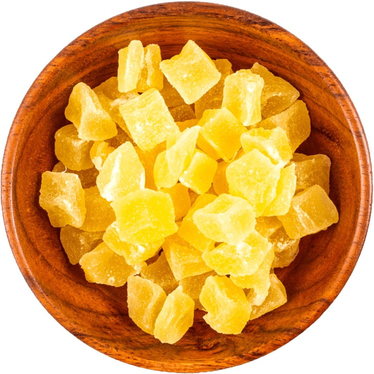 Ananas Kandyzowany Słodki Naturalny Jasne Kostki Kostka w Cukrze 200g SKWORCU