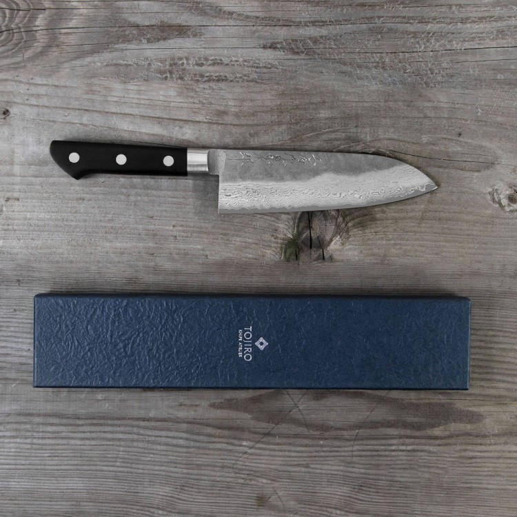 Tojiro Atelier Classic VG-10 Japoński Nóż Santoku Do Warzyw 61 HRC 17cm