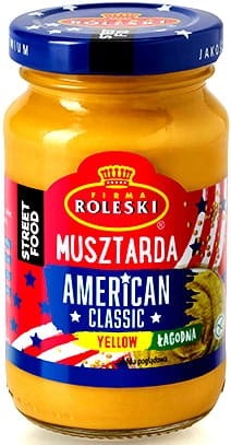 Musztarda American Classic Yellow ŁAGODNA Bez Glutenu Smaczna 200g ROLESKI
