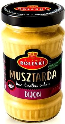 Polska Musztarda Dijon OSTRA Bez Cukru i Glutenu Dla Vegan 175g ROLESKI