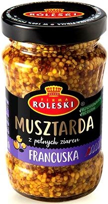 Musztarda Francuska ŁAGODNA z Pełnych Ziaren Słoiczek Jakość 175g ROLESKI