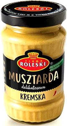 Polska Musztarda Kremska ŁAGODNA Bez Glutenu w Słoiczku 175g ROLESKI