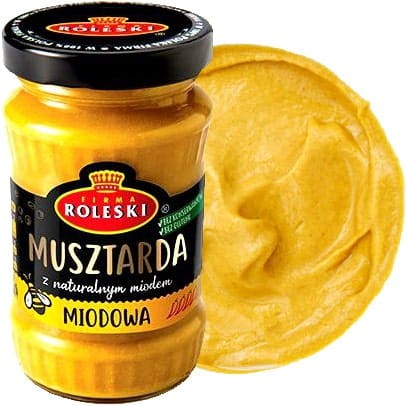 Polska Musztarda Miodowa BARDZO ŁAGODNA Dla Vegan w Słoiczku 175g ROLESKI